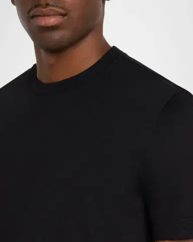 KNT Men's Solid Cotton Crewneck T-Shirt | Thumbnail 4 KNT Men's Solid Cotton Crewneck T-Shirt | Thumbnail 4