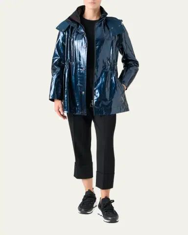 Akris punto Lacquered Short Parka Jacket | Thumbnail 2
