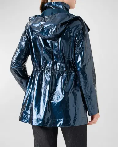 Akris punto Lacquered Short Parka Jacket | Thumbnail 6