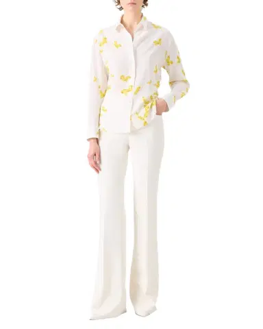 Akris Butterfly-Print Silk Crepe De Chine Button-Down Shirt | Thumbnail 1 Akris Butterfly-Print Silk Crepe De Chine Button-Down Shirt | Thumbnail 1