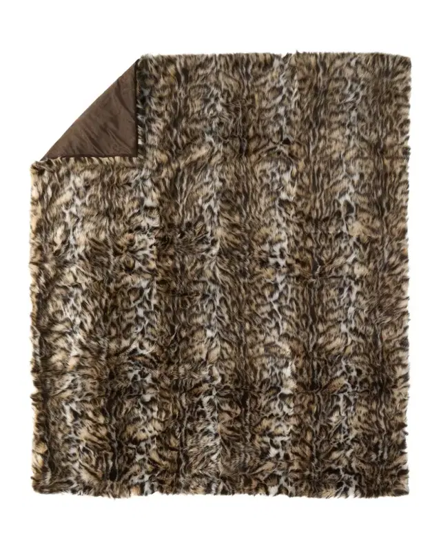 Lyla Grant Faux Fox Throw, 60" x 72"