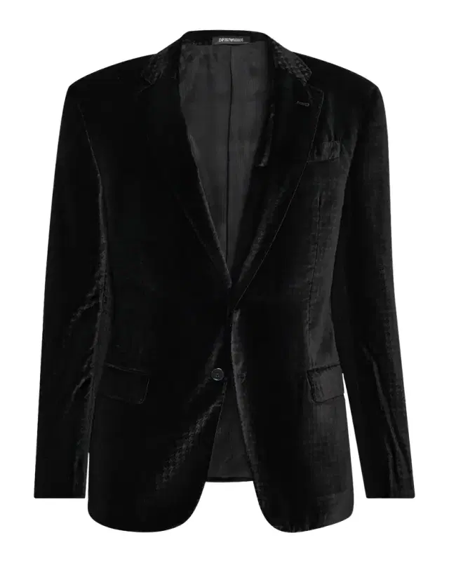 Men's Houndstooth Velvet Dinner Jacket