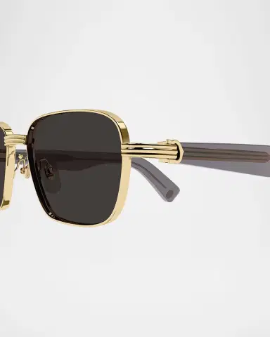 Cartier Men's C-Hinge Metal Rectangle Sunglasses | Thumbnail 2 Cartier Men's C-Hinge Metal Rectangle Sunglasses | Thumbnail 2