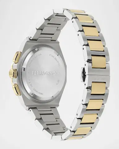Ferragamo Men's Edge Chrono 42mm Two-Tone Bracelet Watch | Thumbnail 3
