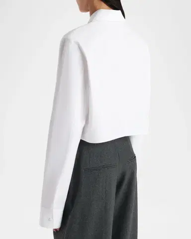 Khaite Jasen Crop Button-Down Top | Thumbnail 3