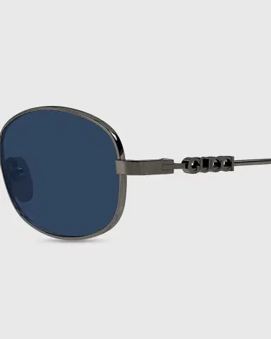 Gucci Block 54mm Oval Metal Sunglasses | Thumbnail 2