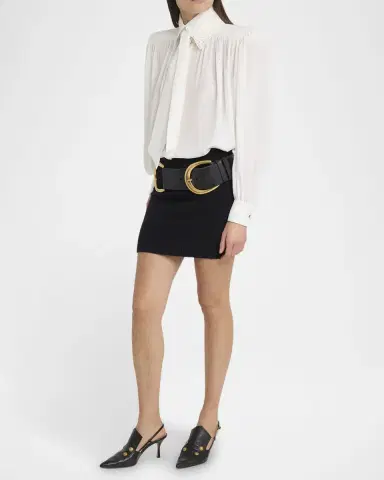 Chloé Scalloped Wool & Cashmere Knit Mini Skirt | Thumbnail 3