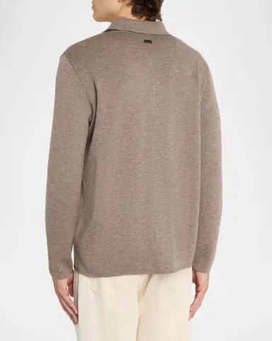 Eton en's Merino Wool Milano Knit Overshirt | Thumbnail 2 Eton en's Merino Wool Milano Knit Overshirt | Thumbnail 2