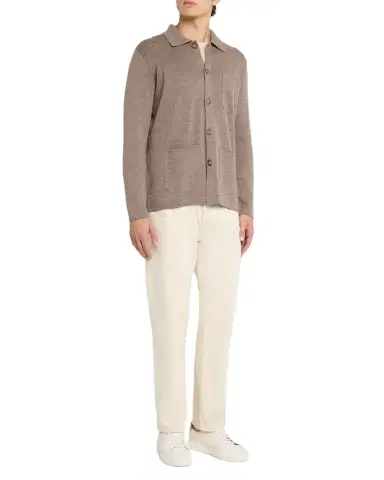 Eton en's Merino Wool Milano Knit Overshirt | Thumbnail 1 Eton en's Merino Wool Milano Knit Overshirt | Thumbnail 1
