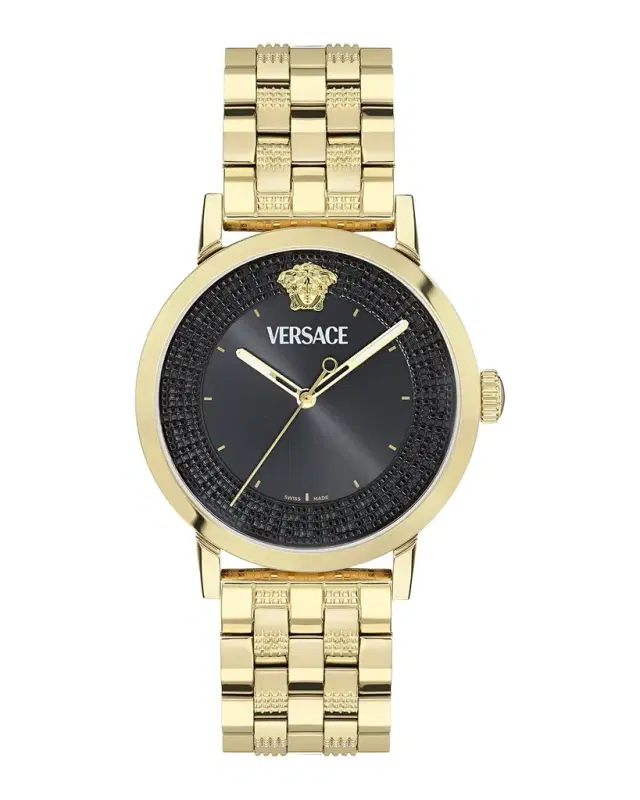 Versace Men 's Albireo 40mm IP Yellow Gold Bracelet Watch