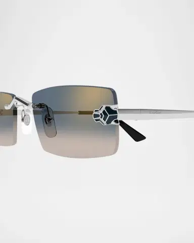 Cartier Panthere Rimless Rectangular Metal Sunglasses | Thumbnail 2 Cartier Panthere Rimless Rectangular Metal Sunglasses | Thumbnail 2