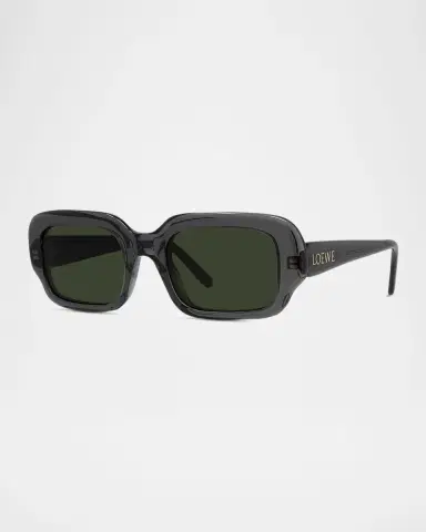 Loewe Men's Sigma Slim Acetate Rectangle Sunglasses | Thumbnail 2 Loewe Men's Sigma Slim Acetate Rectangle Sunglasses | Thumbnail 2