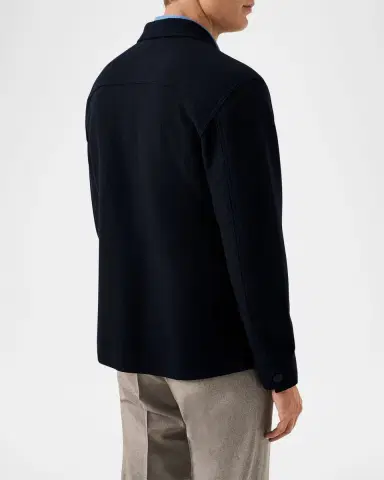 Eton Men's Boiled Wool Overshirt | Thumbnail 2
