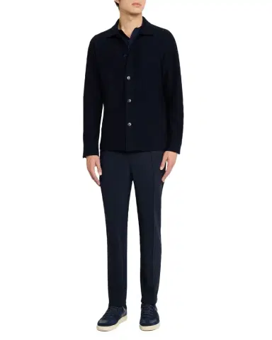 Eton Men's Boiled Wool Overshirt | Thumbnail 1