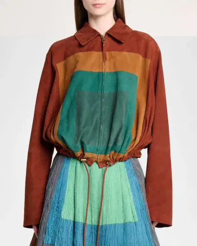 Loewe Coloblock Suede Balloon Jacket | Thumbnail 4 Loewe Coloblock Suede Balloon Jacket | Thumbnail 4
