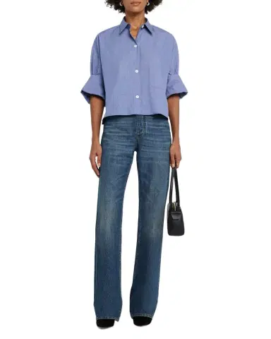 TWP Next Ex Cropped Shirt in Cotton Poplin | Thumbnail 1 TWP Next Ex Cropped Shirt in Cotton Poplin | Thumbnail 1