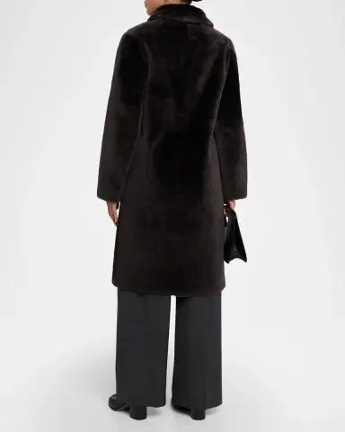 Yves Salomon Long Reversible Shearling Coat | Thumbnail 2 Yves Salomon Long Reversible Shearling Coat | Thumbnail 2