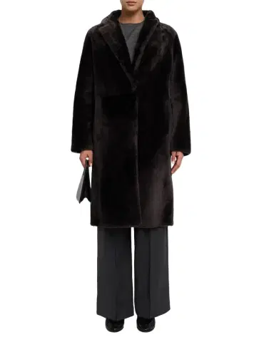 Yves Salomon Long Reversible Shearling Coat | Thumbnail 1 Yves Salomon Long Reversible Shearling Coat | Thumbnail 1