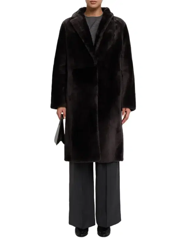 Yves Salomon Long Reversible Shearling Coat