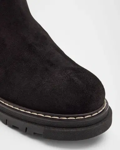 La Canadienne Davide Shearling-Lined Waterproof Suede Knee-High Boots | Thumbnail 4