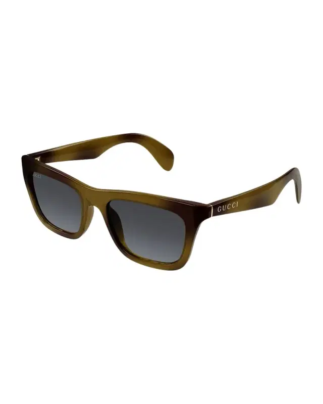 Men's Rectangular Plastic Sunglasses