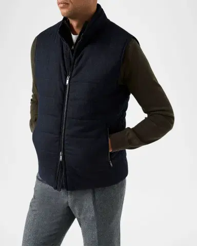 Eton Men's Wool Padded Full-Zip Vest | Thumbnail 3 Eton Men's Wool Padded Full-Zip Vest | Thumbnail 3