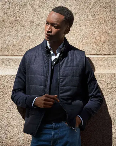 Eton Men's Wool Padded Full-Zip Vest | Thumbnail 5 Eton Men's Wool Padded Full-Zip Vest | Thumbnail 5