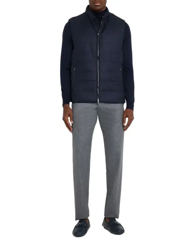 Eton Men 's Wool Padded Full-Zip Vest