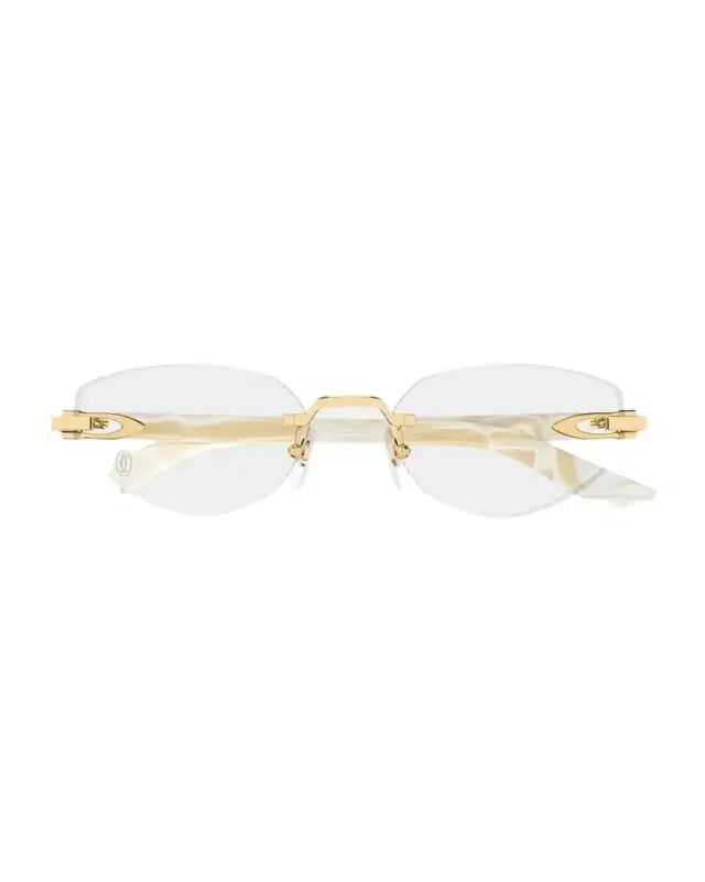Decor C Rimless Metal Oval Optical Glasses