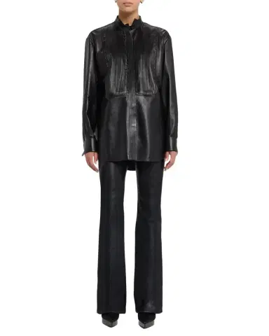 Tom Ford French Plonge Leather Tuxedo Shirt | Thumbnail 1