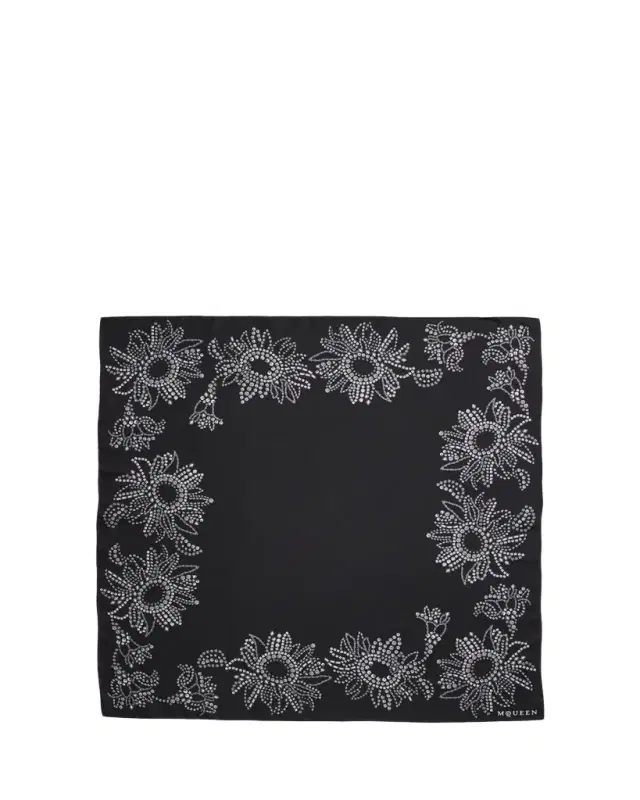Crystal Exploded Sunflower Silk Scarf