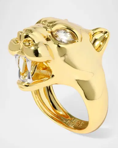 Alexis Bittar Gold Panther Visage Ring | Thumbnail 4 Alexis Bittar Gold Panther Visage Ring | Thumbnail 4