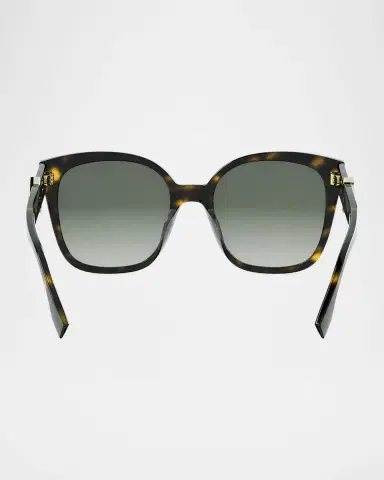 Fendi FF Diamonds Square Havana Acetate Sunglasses | Thumbnail 5