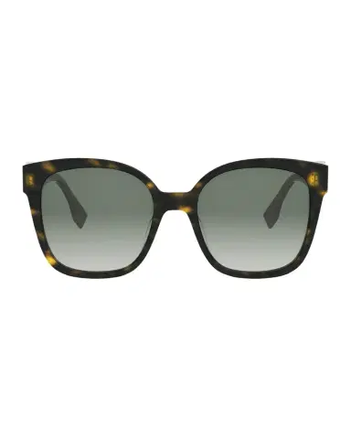 Fendi FF Diamonds Square Havana Acetate Sunglasses | Thumbnail 1