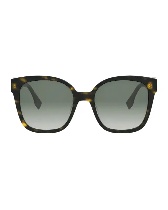 FF Diamonds Square Havana Acetate Sunglasses