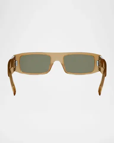 Fendi Men 's FF Squared Acetate Rectangle Sunglasses | Thumbnail 5