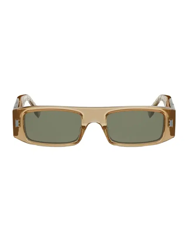 Men 's FF Squared Acetate Rectangle Sunglasses