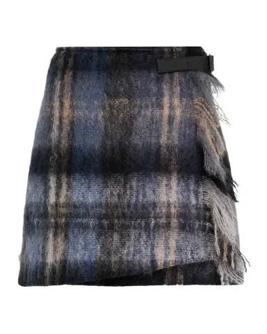 Loewe Check Mohair Mini Wrap Skirt | Thumbnail 1 Loewe Check Mohair Mini Wrap Skirt | Thumbnail 1