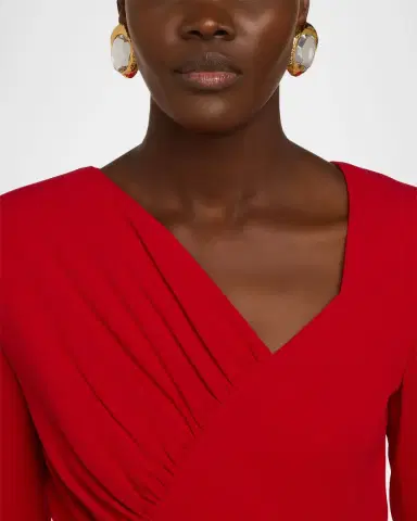 Oscar de la Renta Hammered Oval Stone Earrings | Thumbnail 1