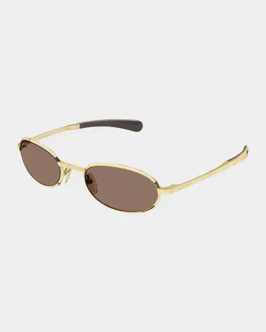 Gucci Men's Oval Metal Sunglasses | Thumbnail 2 Gucci Men's Oval Metal Sunglasses | Thumbnail 2