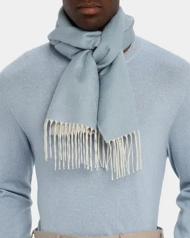 PIACENZA 1733 Men's Two-Tone Cashmere-Silk Scarf | Thumbnail 2 PIACENZA 1733 Men's Two-Tone Cashmere-Silk Scarf | Thumbnail 2