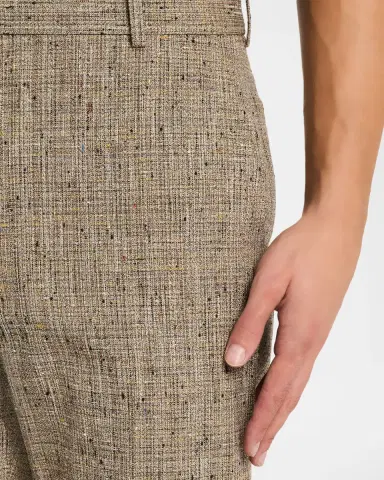 Bottega Veneta Men's Straight-Leg Textured Trousers | Thumbnail 4