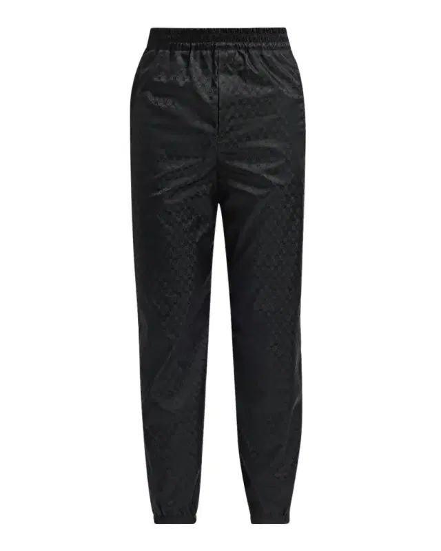 Men 's Tonal Skull Nylon Jacquard Jogger Pants