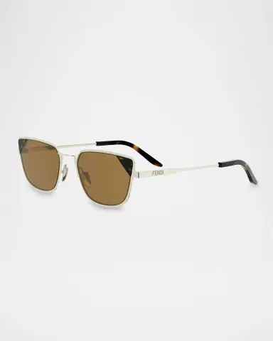 Fendi Signature Square Metal Sunglasses | Thumbnail 3 Fendi Signature Square Metal Sunglasses | Thumbnail 3