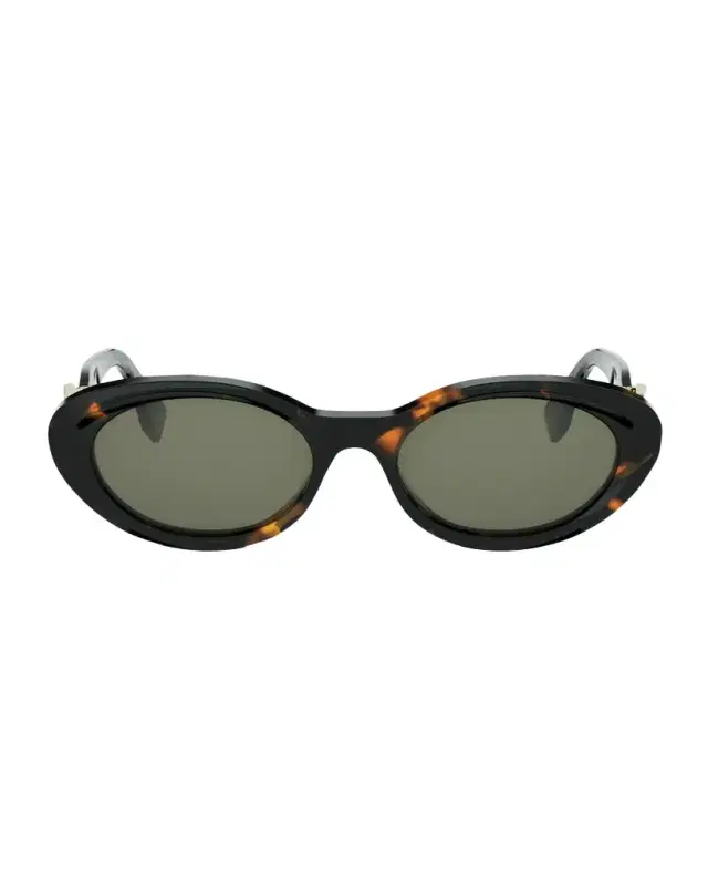 FF Diamonds Oval Havana 53mm Sunglasses