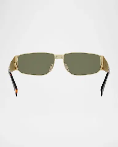 Celine Triomphe 59mm Metal Rectangular Sunglasses | Thumbnail 4