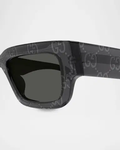 Gucci Men's Miami 52mm Rectangular Plastic Sunglasses | Thumbnail 2 Gucci Men's Miami 52mm Rectangular Plastic Sunglasses | Thumbnail 2