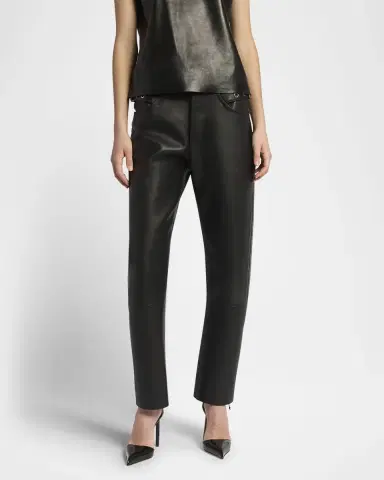 Tom Ford Leather Buckle Straight-Leg Biker Pants | Thumbnail 3 Tom Ford Leather Buckle Straight-Leg Biker Pants | Thumbnail 3