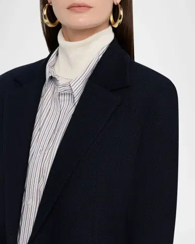 TWP Mattie Single-Breasted Coat in Wool Twill | Thumbnail 4 TWP Mattie Single-Breasted Coat in Wool Twill | Thumbnail 4