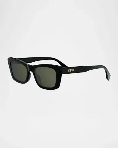 Fendi Lettering 53mm Rectangle Sunglasses | Thumbnail 3